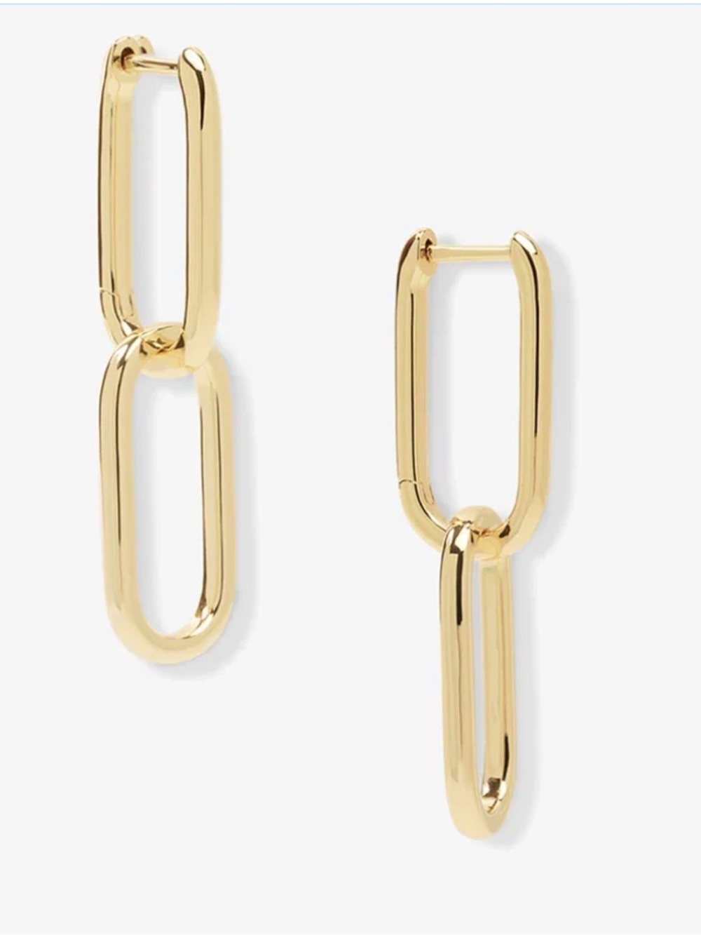 Melinda Maria Gold Double-Link Drop Earrings